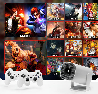 Sememini GamePro Projektor – 30 000+ retrospel & handkontroller